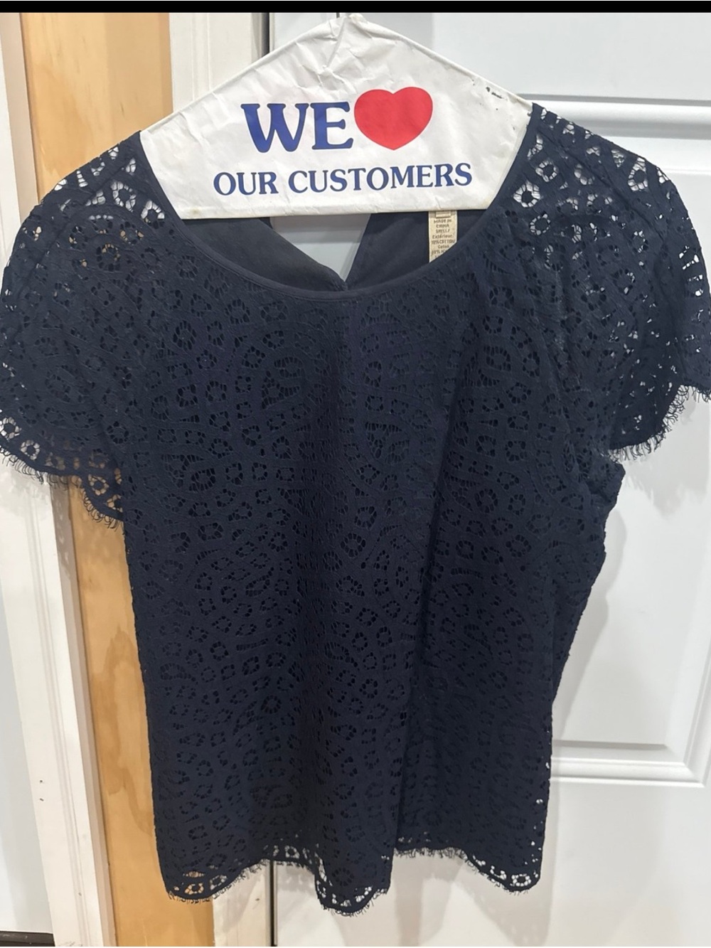 J. Crew Navy Short-Sleeve Blouse